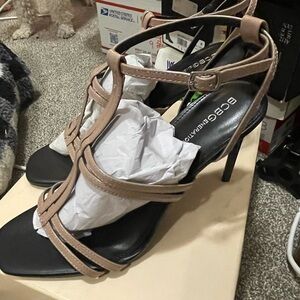 BCBG Generation Strappy Heels - Nude